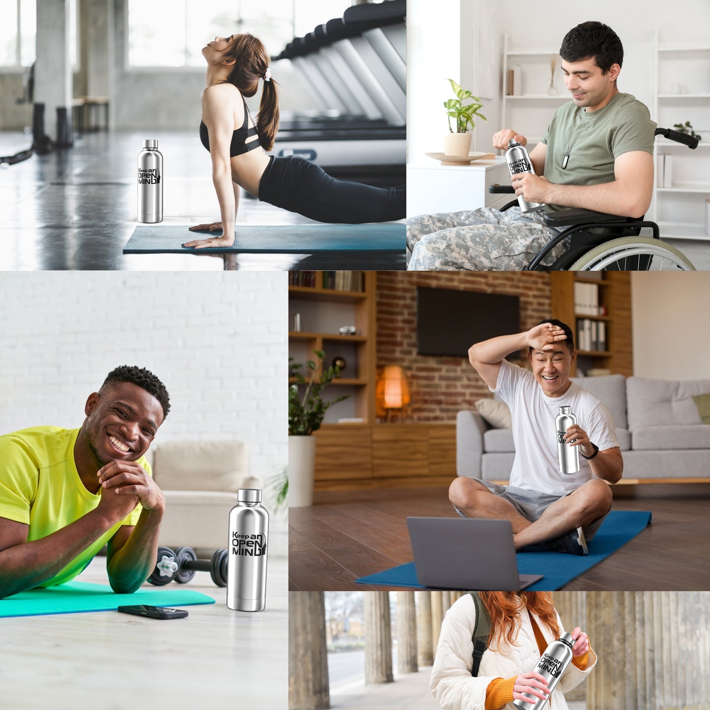 Keep an Open Mind 500 ml Water Bottle – Insulated, Eco-Friendly, and Leak-Proof
