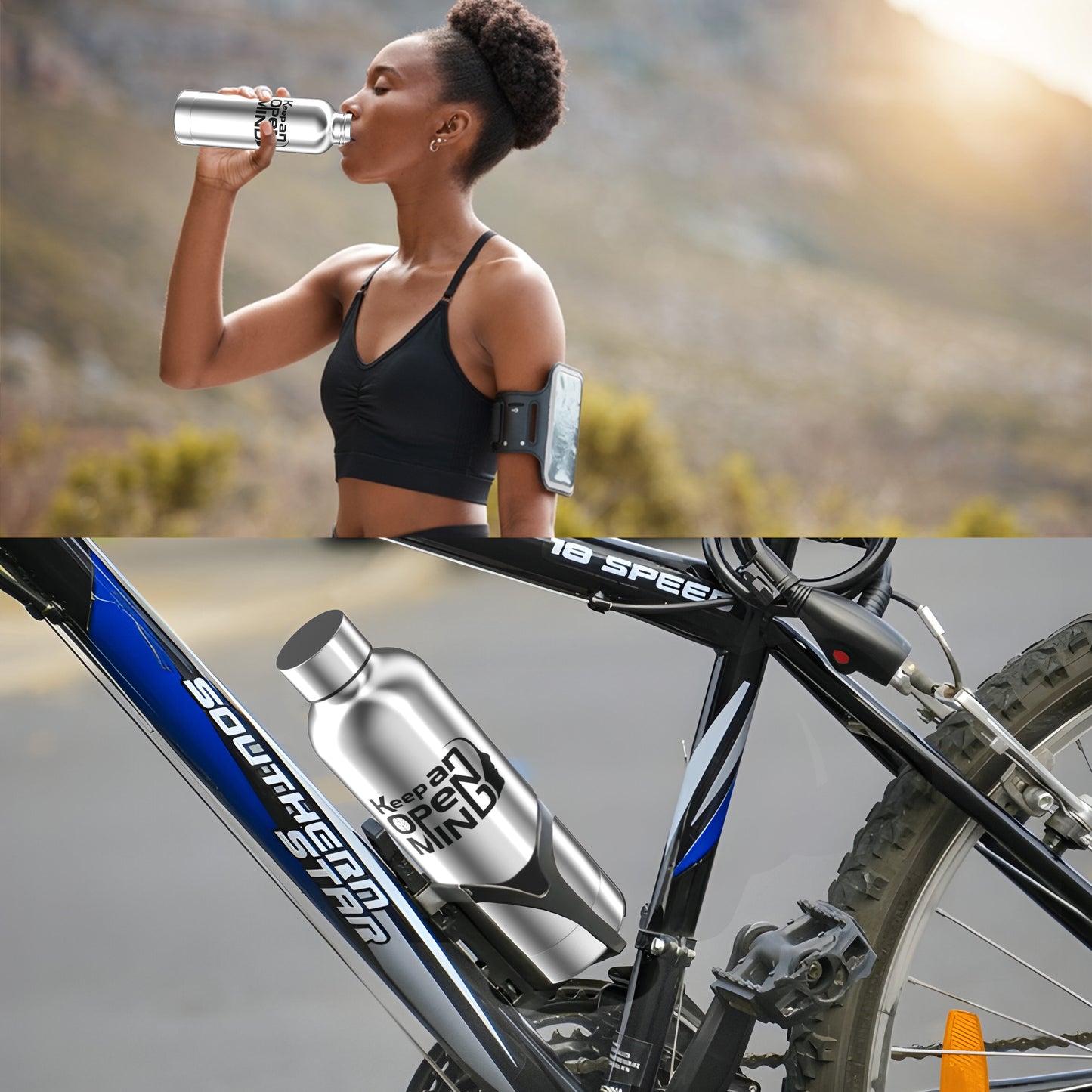Keep an Open Mind 500 ml Water Bottle – Insulated, Eco-Friendly, and Leak-Proof